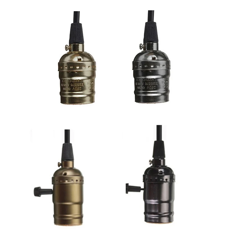 AC 110V 220V E26 E27 держатель лампы ретро старинный античный медный светильник Эдисона