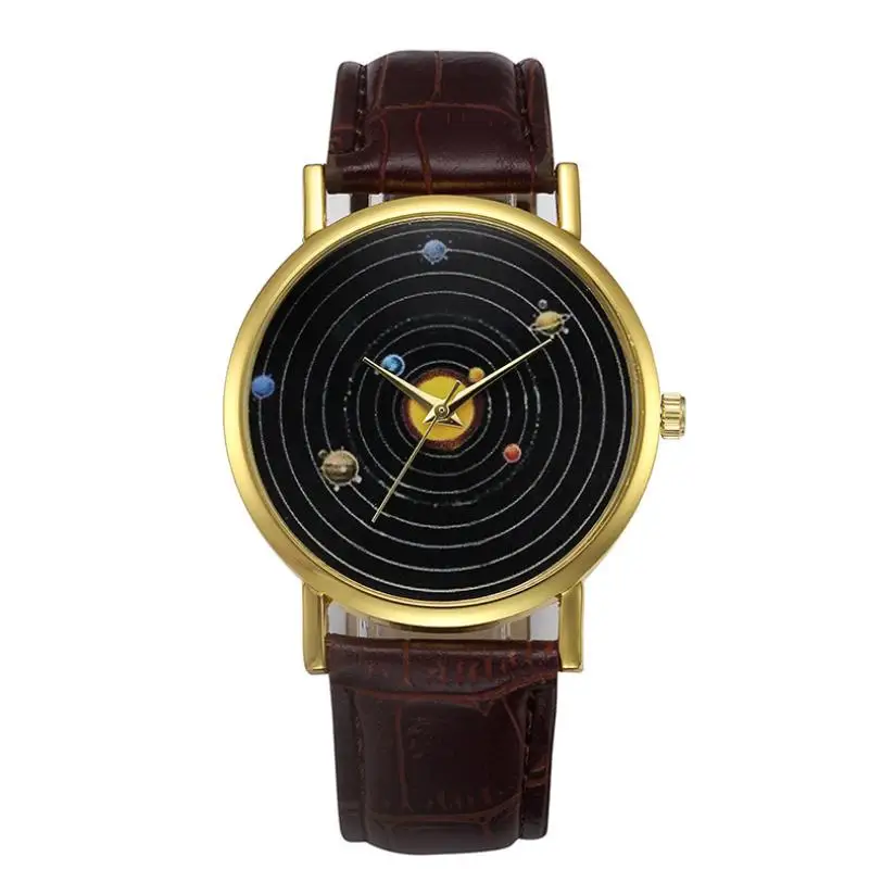 Женские кварцевые часы 2017 Horloges Relojes Mujer наручные браслет с планетой ремешок из