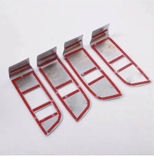 

4pcs/set ABS Chrome Car Child Safety Door Lock Switch Panel Cover Trim For Land Rover Discovery 5 2017 Interior Accessories
