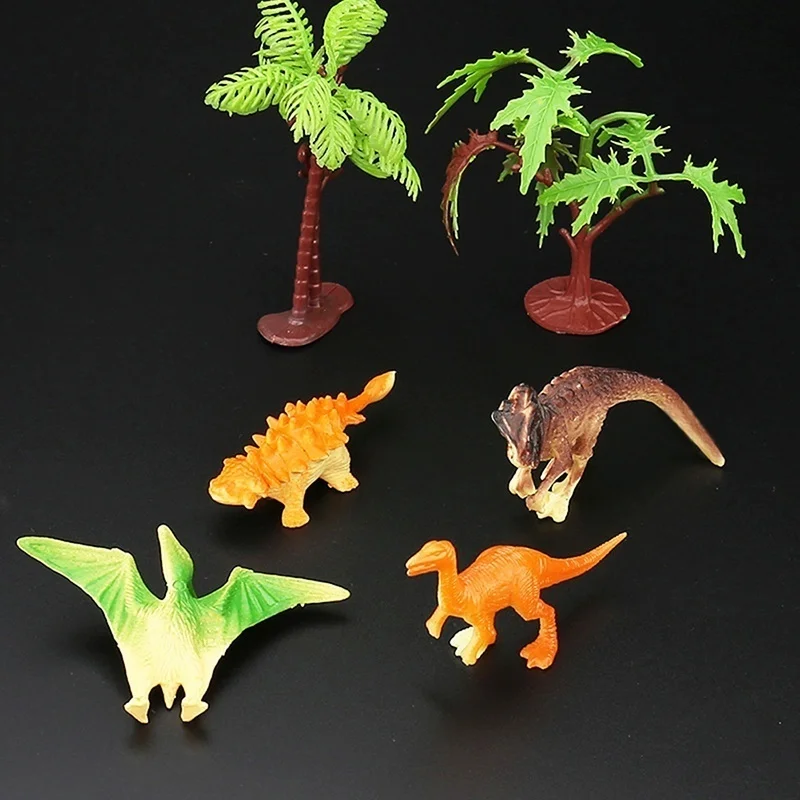 12Pcs Dinosaur solid Assorted Figures Park PVC Play Prehistoric Toy Set Kids Gift simulation wild animal toys | Игрушки и хобби