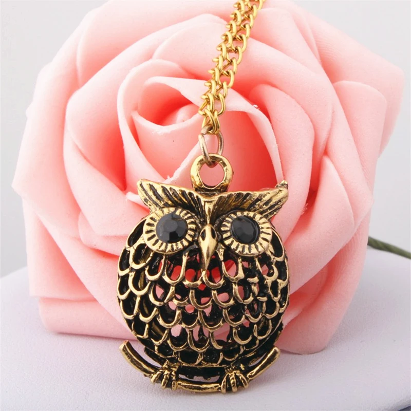 2019 Новая мода свитер цепь ретро ожерелья с кулоном в виде совы Bijoux | Отзывы и видеообзор