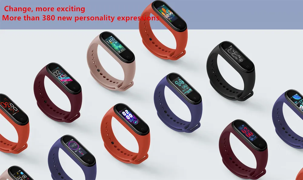 Xiaomi Mi band 4 smart AI фитнес-трекер для измерения сердечного ритма 50 м водонепроницаемый сенсорный цветной экран Bluetooth 5,0 браслет