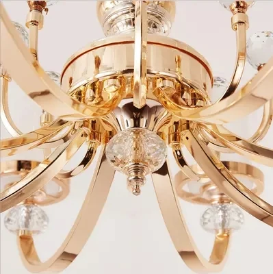 

Modern Lustre Crystal Led Chandeliers Lighting Gold Metal Dining Room Led Pendant Chandelier Lights Foyer Hanging Light Fixtures