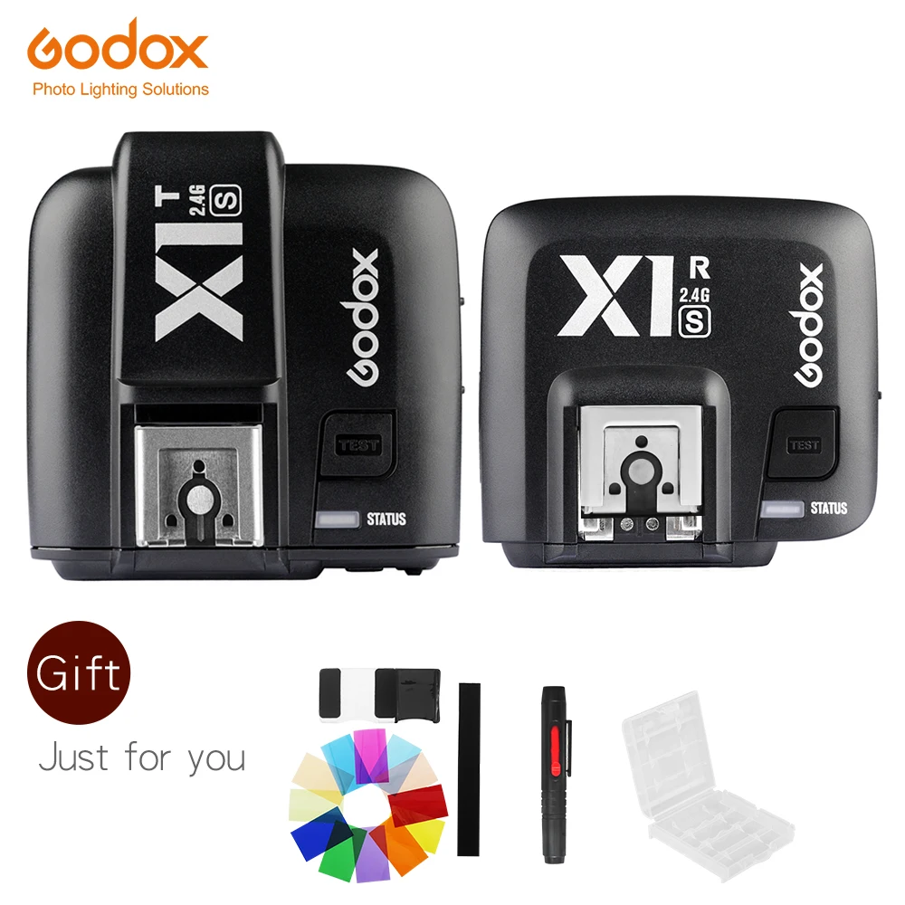 Передатчик + приемник Godox X1S TTL 2 4G 1/8000s HSS комплект беспроводного триггера вспышки