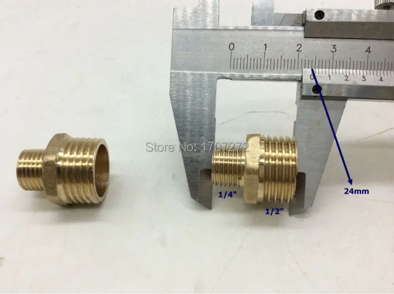 Редуктор с наружной резьбой 1/4 &quotx1/4&quot фитинг для медной трубы медный латунный
