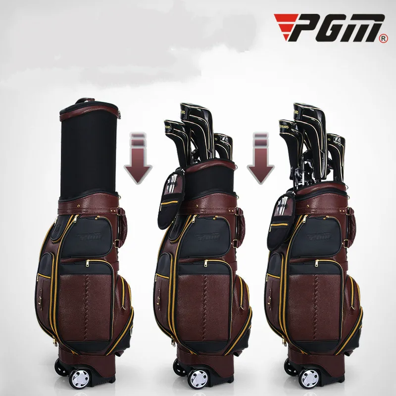 online PGM All-Retrátil Saco De Golfe De Couro Dos Homens De Grande Capacidade Portátil Saco De Verificação Multifuncional Air Bag