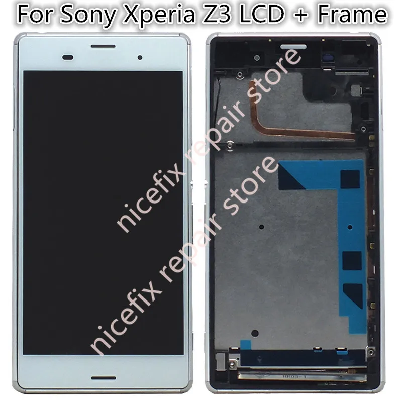 Сенсорный экран 5 2 дюйма с рамкой для SONY Xperia Z3 двойной ЖК-экран D6603 D6633 D6653 L55T |