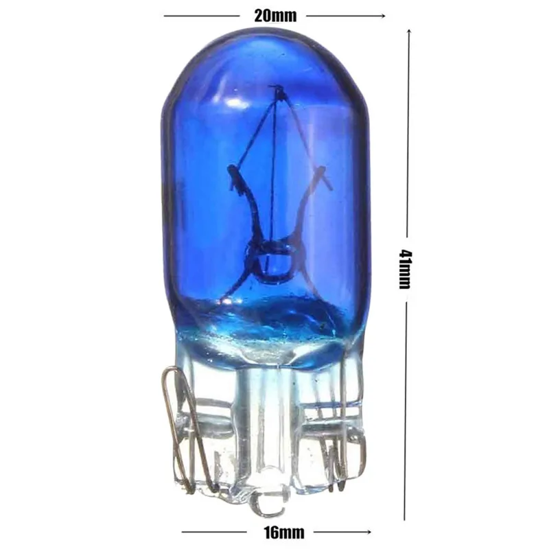 

10Pcs Car T10 Low Consumption High Power Unversal Ultra Long Life Fashion W5W 194 Cool White 5W 8000K Glass AII Bulb#258715