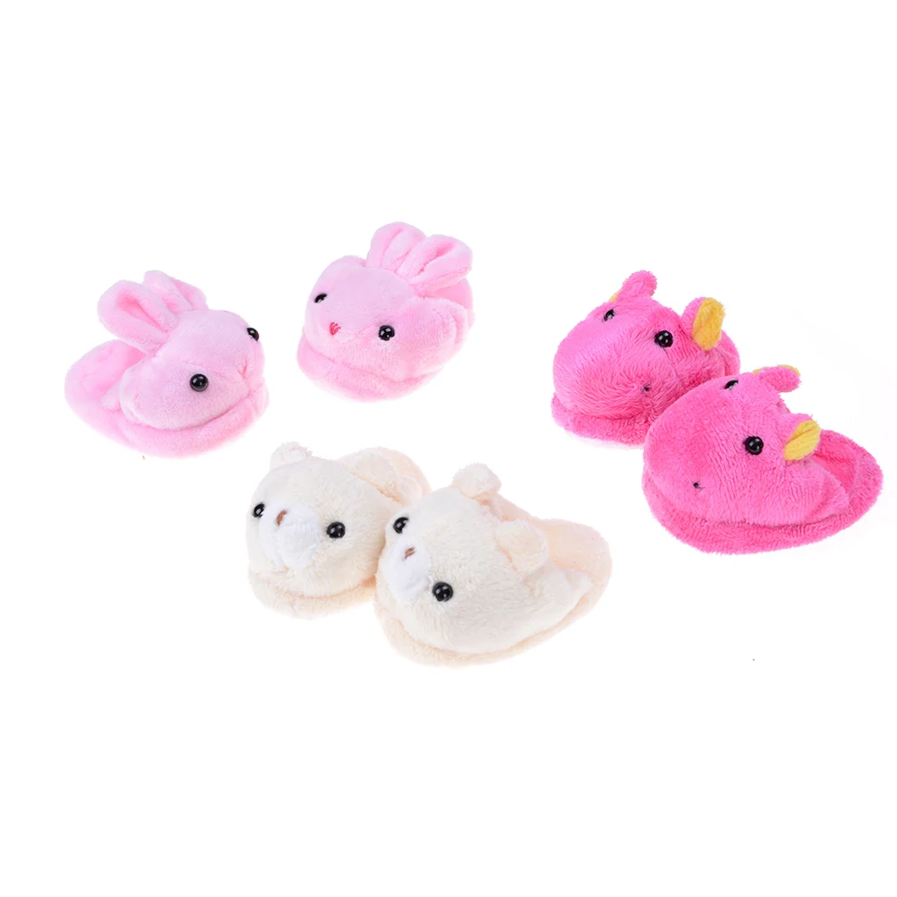 1 пара милых розовых тапочек для 18 дюймовых кукол случайных цветов фабричных