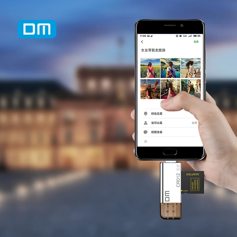 DM CR012 кардридер USB 3 0 SD/Micro SD TF OTG Смарт карта памяти адаптер для ноутбука Тип C