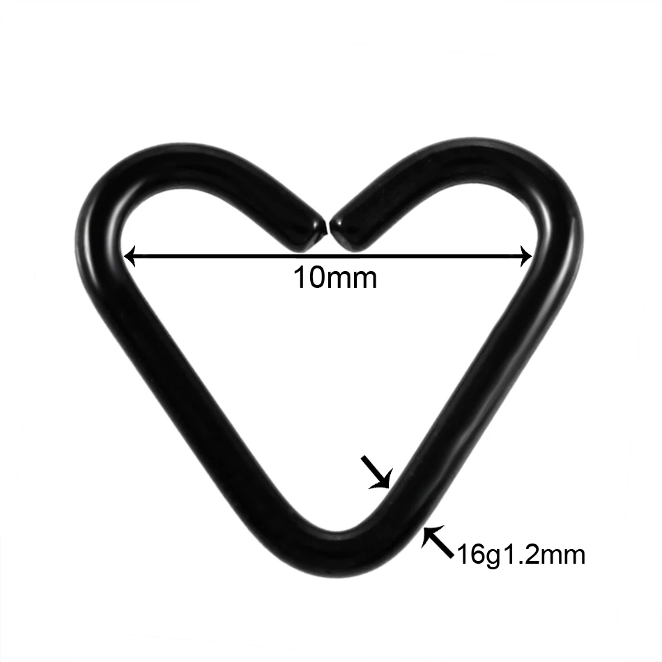 1 шт. модные кольца в форме сердца Daith, опал, драгоценный камень, хрящ, трагус, пирсинг носа, кольца-кольца, кольцо Daith, пирсинг, Сексуальные Ювелирные изделия