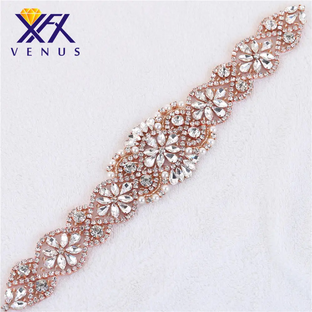 XINFANGXIU 1 шт. свадебное платье Шитье горный Хрусталь Аппликации свадебный пояс с