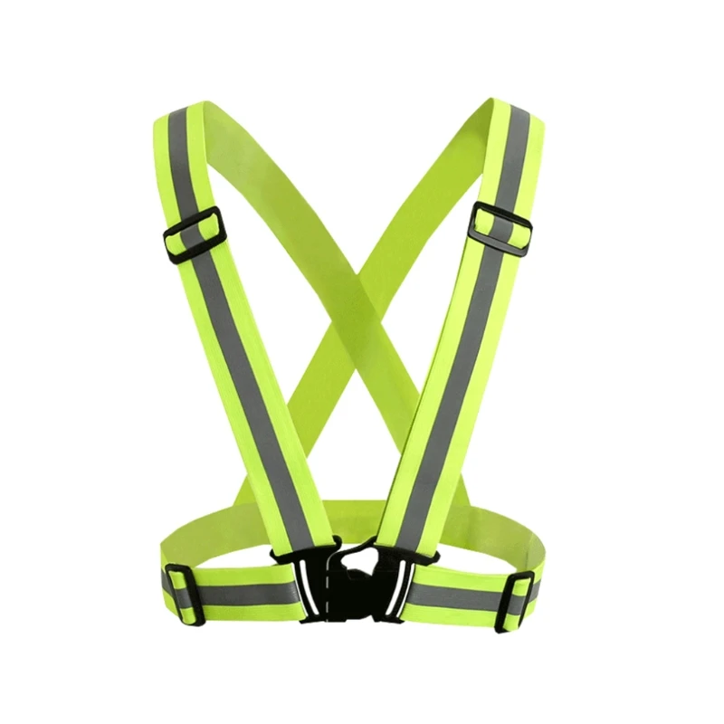 

2019 New High Visibility Neon Reflective Belt Safety Vest Fit For Running Cycling Sports Auto Accessories