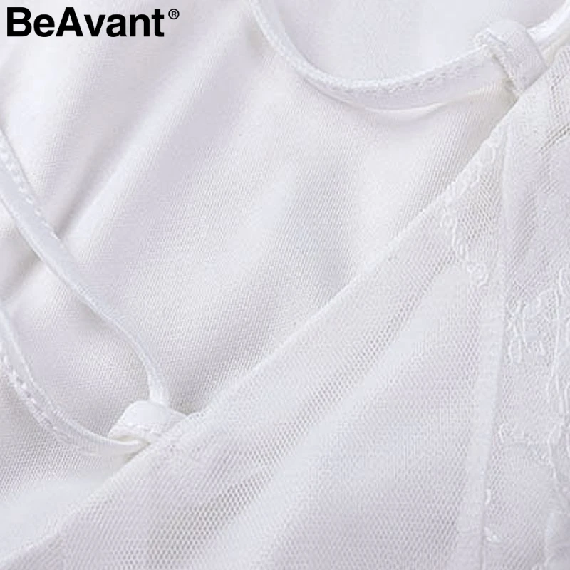 BeAvant Backless lace up women party dress Sexy white long elegant V neck strap bodycon winter female 2018 | Женская одежда