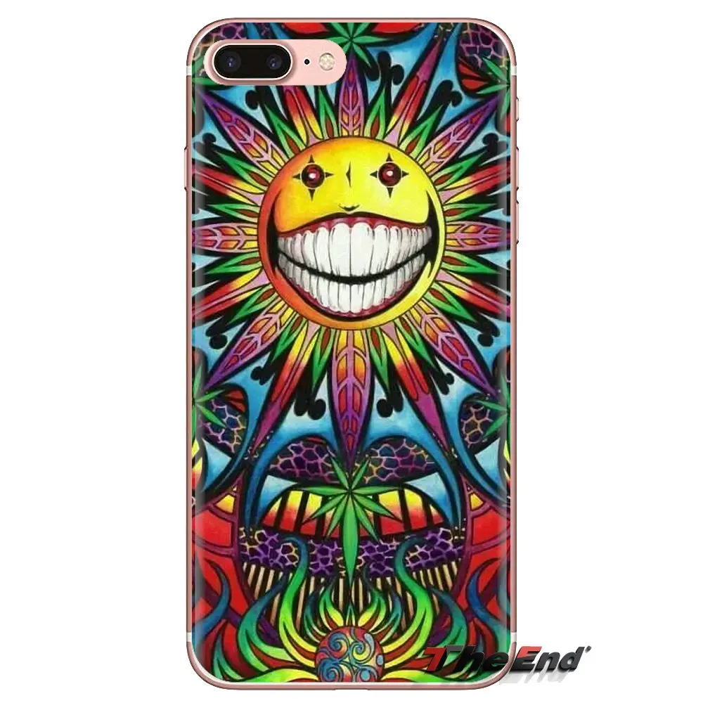Чехлы для телефонов Huawei G7 G8 P7 P8 P9 P10 P20 P30 Lite Mini Pro P Smart Plus 2017 2018 2019 Psychedelic Ganja Pot Leaf Art |