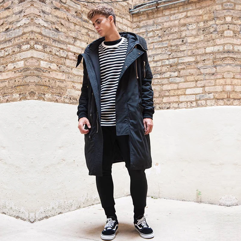VIISHOW Длинная зимняя куртка мужская брендовая одежда хлопковое осеннее пальто
