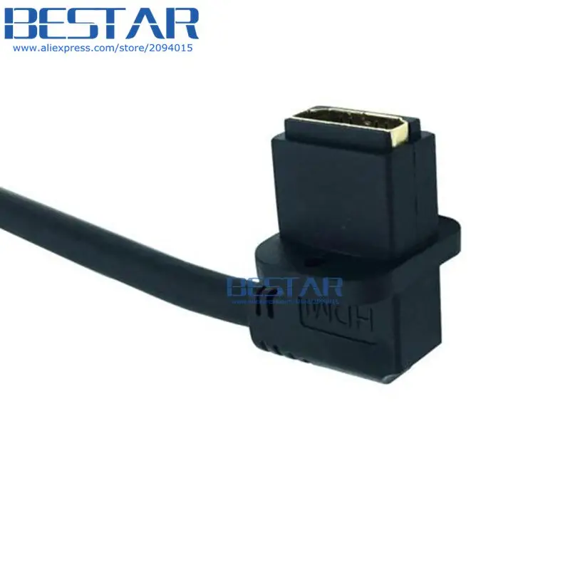 100 шт/лот) 1,5 м 5 футов 150 см HDMI Мужской и Женский 90 градусов левый угол Панель Крепление с винтами расширение позолоченный адаптер кабель