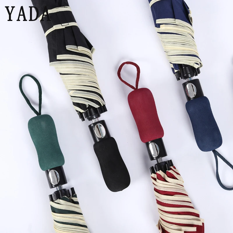 

YADA 27 inches Two Fold Golf Automatic Umbrella Windproof Folding Rainy Umbrellas For Women Men UV Auto Umbrella Female YD116
