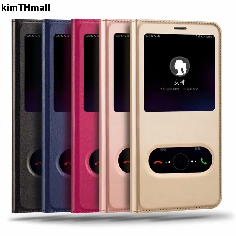 Чехол для Huawei Honor 9 lite чехлы флип чехол honor с окошком из поликарбоната кожаный