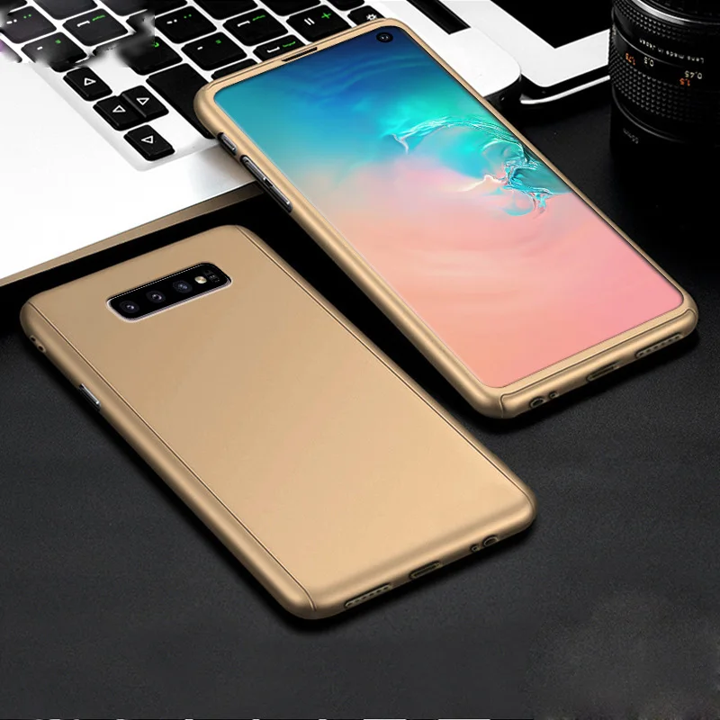 Чехол для Galaxy S10 S10e Plus Матовый Жесткий чехол с полным покрытием на 360 градусов Samsung