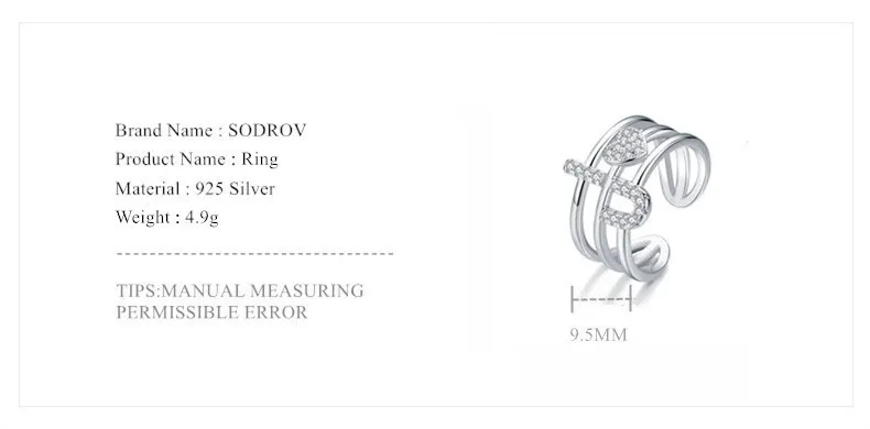 SODROV I Love You подлинное серебро 925 пробы открытая помолвка R ювелирные изделия для женщин HR030 персонализированные