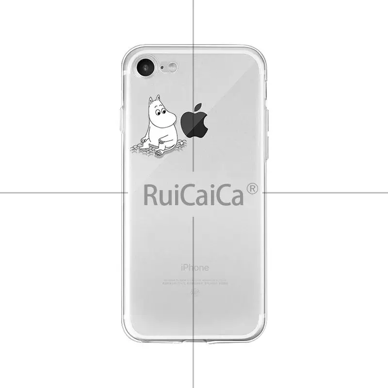 Ruicaica милый Бегемот Муми-Тролль прозрачный мягкий чехол для телефона из ТПУ чехол для Apple iPhone 8 7 6 6S Plus X XS MAX 5 5S SE XR мобильные телефоны - Цвет: A14