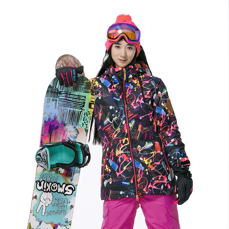 Женский лыжный костюм GSOU SNOW New Lady одноместная и двойная спортивная Лыжная куртка