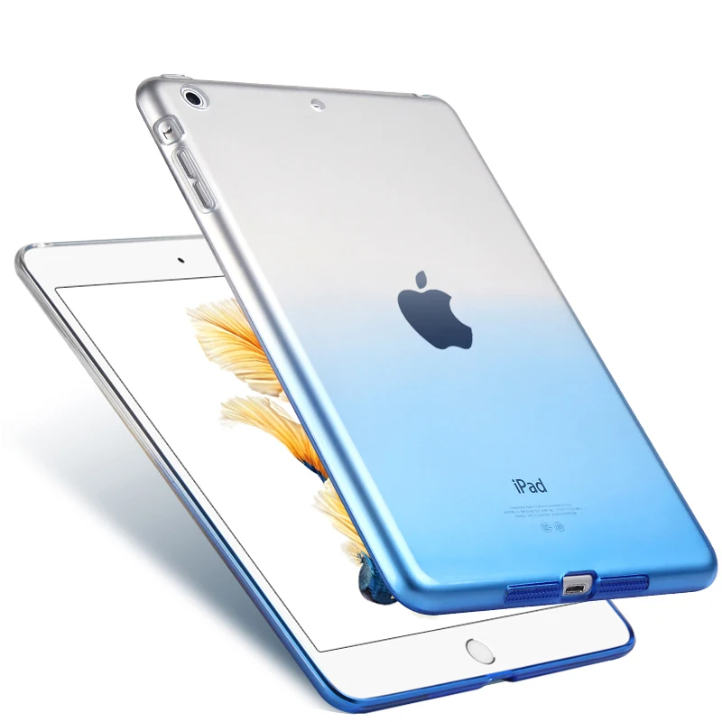 Для iPad 2018 2017 9 7 дюймов прозрачный чехол силиконовый мягкий A1822 A1823 градиентный