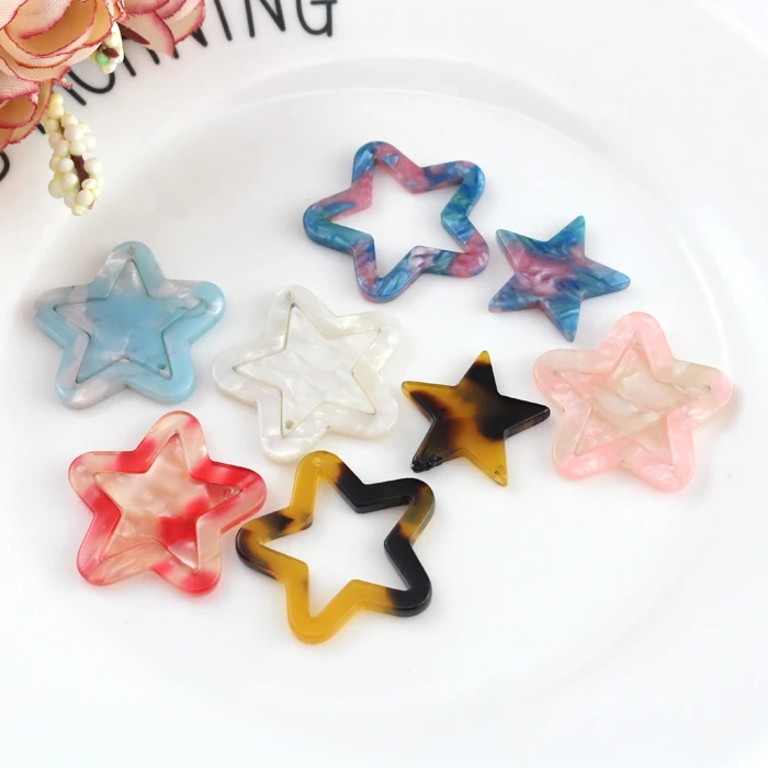 12 шт. Подвески в виде черепаховой звезды ацетатные акриловые подвески жемчужные