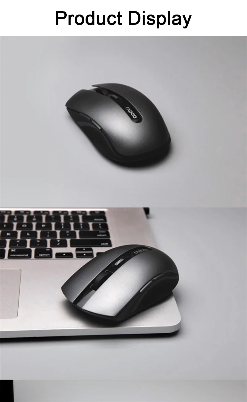 Оригинальная Беспроводная мышь Rapoo 7200 M, бесшумная Bluetooth мышь с 1600 dpi Bluetooth 3,0/4,0 RF 2,4 GHz