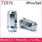 4 шт., M14 x 1,5 1,5, дуплексный запас, Заводские литые диски, 19Hex Acorn, гайки для FORD