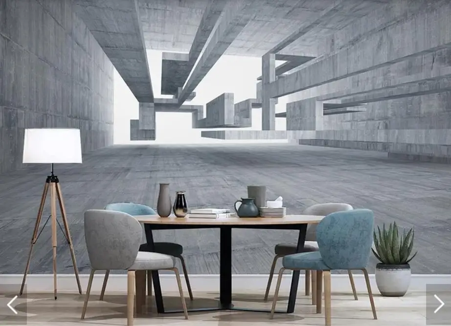 Абстрактная 3D геометрическая линия Настенная роспись творческая бумага для