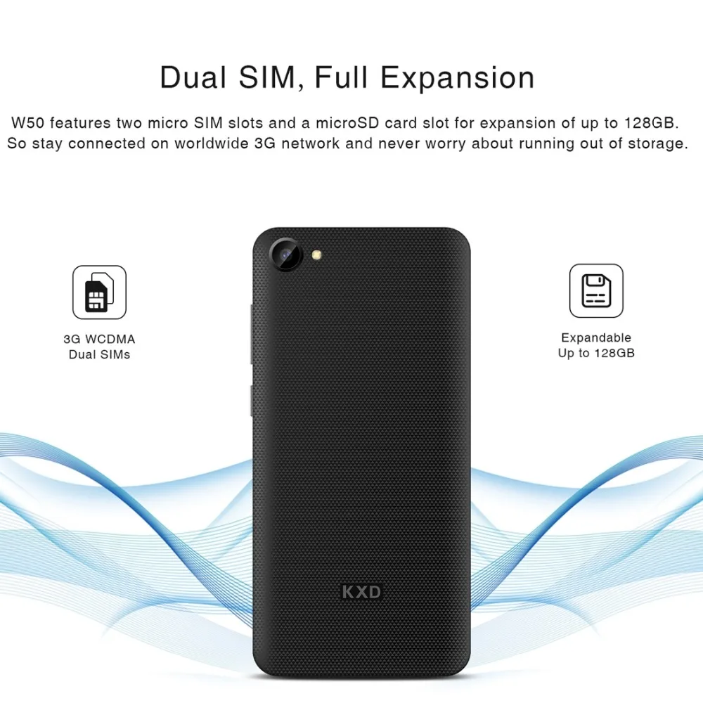 Мобильный телефон KENXINDA KXD W50 3g, Android 6,0, 1 ГБ ОЗУ, 8 Гб ПЗУ, четырехъядерный смартфон, две sim-карты, 5,0 дюймов, 2100 мАч, сотовый телефон