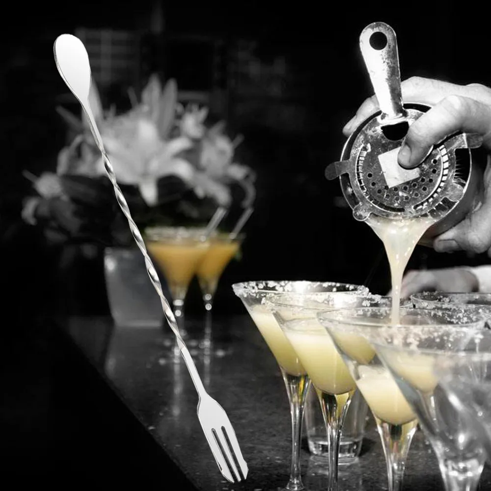 1 шт. барная ложка из нержавеющей стали двухголовое коктейльное скрученное
