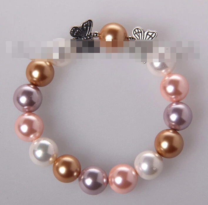 FREE SHIPPING&gt&gt&gt@@ &gt 01153 round multicolor south sea shell pearls bracelet | Украшения и аксессуары
