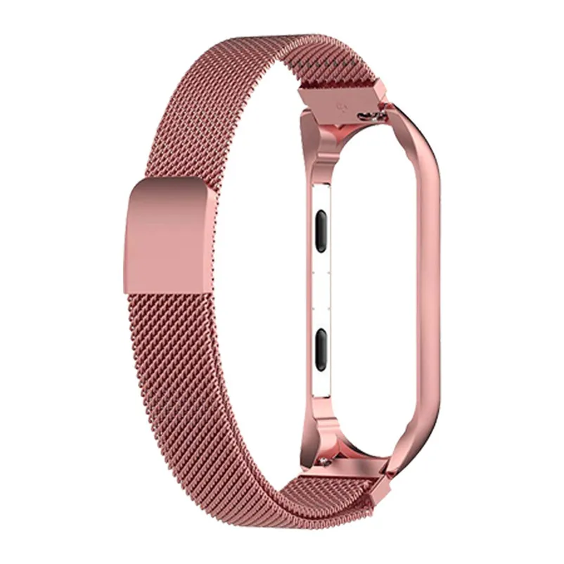 Металлический ремешок для наручных часов Mi Band 3 сменный браслет с магнитной