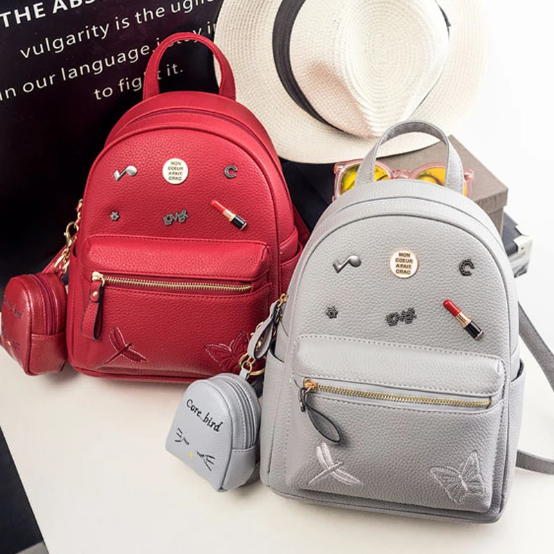 Женский милый рюкзак для подростков 2018 черная школьная сумка девочек