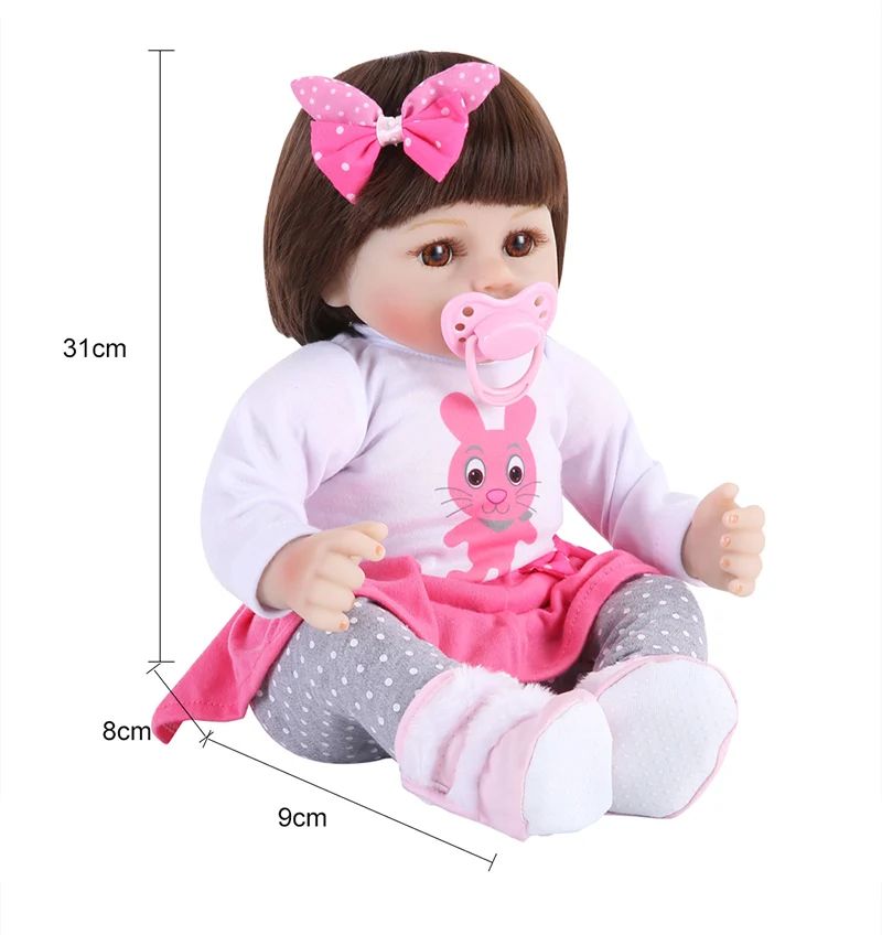 Ucanan 48 см силиконовые куклы Reborn Baby подарки сюрпризы реалистичные живые Младенцы Куклы для малышей игрушки