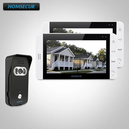 HOMSECUR 7 &quotпроводной беспроводной видеодомофон для видеодомофона + белый монитор