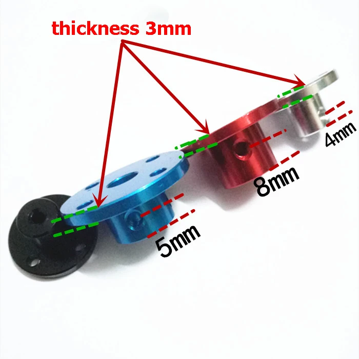 4PCS/Lot Aluminum Alloy Flange Couplings Colorful Coupler 3/4/5/6/8mm Guide Shaft Bracket Support for RC Models | Игрушки и хобби