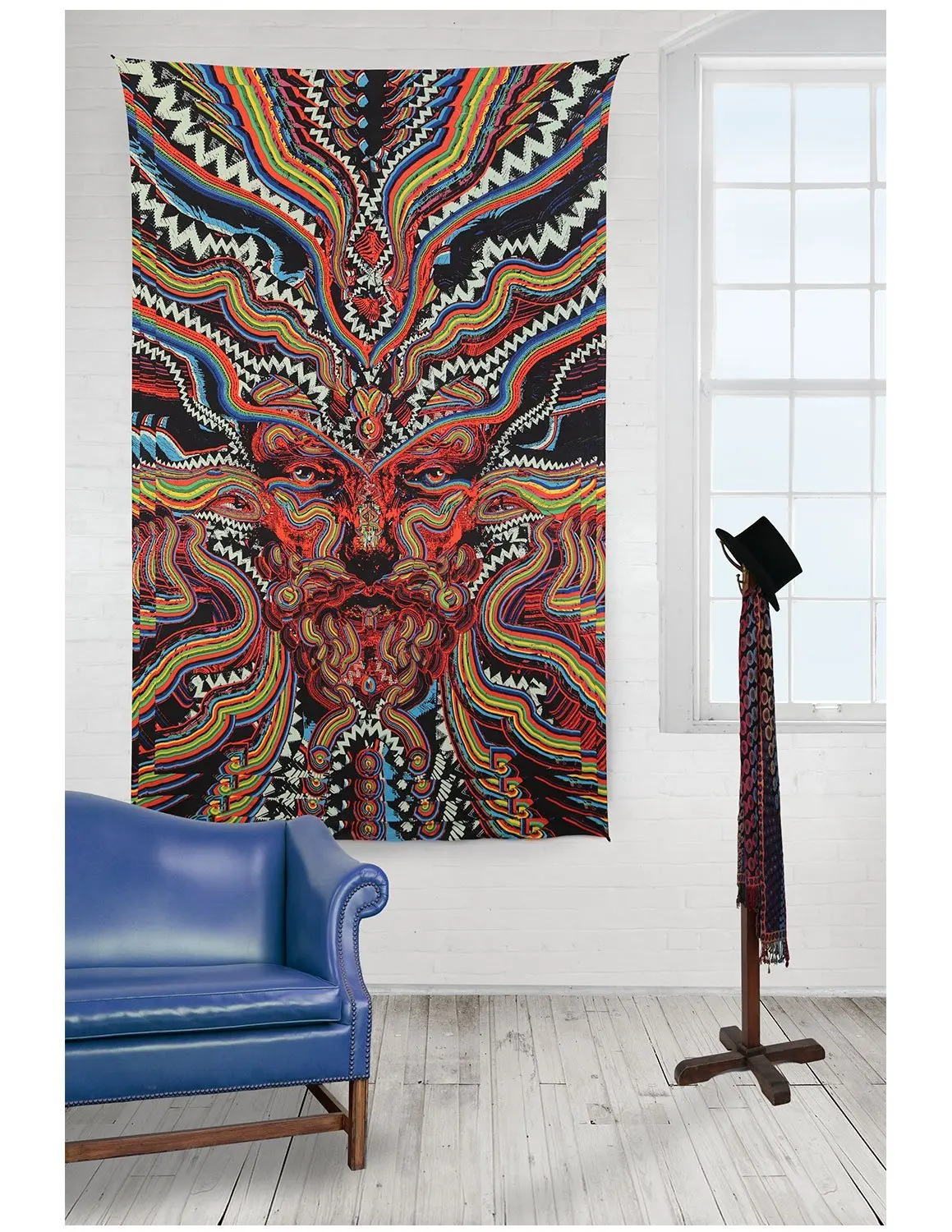 Абстрактный Узор лица гобелен красочный дикого стиля декоративное полотенце