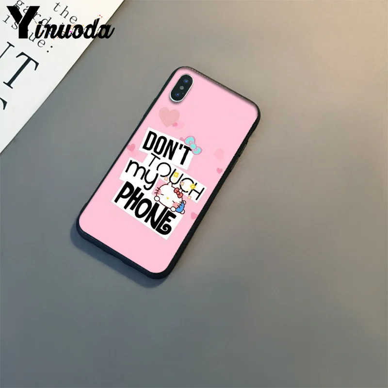 A2 Yinuoda не трогайте мой телефон DIY роскошный высококачественный защитный чехол для Apple iPhone 8 7 6 6S Plus X XS MAX 5 5S SE XR чехол - Color: A2