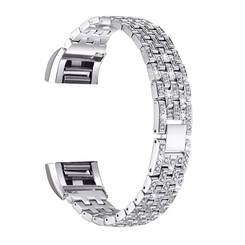 Silver OULUCCI металлический ремешок для браслета Fitbit Charge 2/ремешок Безвинтовой браслет из нержавеющей стали для Fitbit charge2 часы - Цвет: Silver