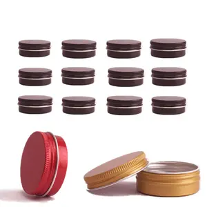 Мини жестяные банки с винтовой крышкой, красный косметический Органайзер, восковой бальзам, крем для лица, коробка для хранения образцов, контейнер, Подарочная коробка для ювелирных изделий и конфет