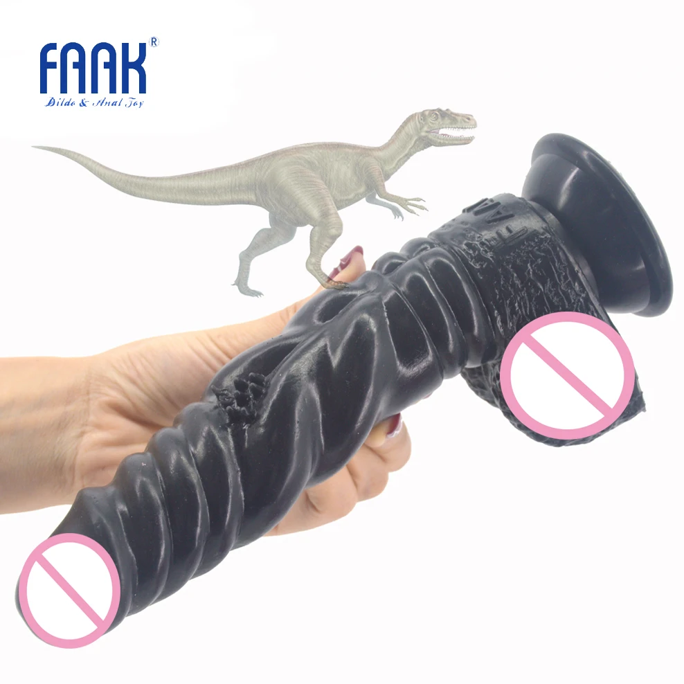 Фаллоимитатор с динозавром FAAK 2018 реалистичный мягкий силиконовый всасывание