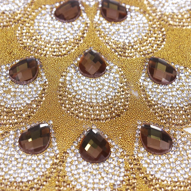 5 шт. дизайн перьев павлина кристалл исправление мотив стразы шеи воротник железо