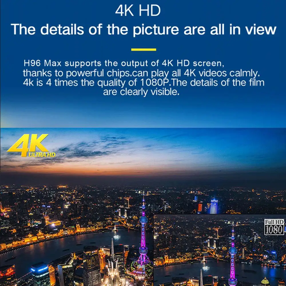ТВ-приставка LEMADO H96 MAX Pro Android 9 0 телеприставка Rockchip RK3328 4 Гб RAM 64 ROM 4K Google Player Store Smart TV