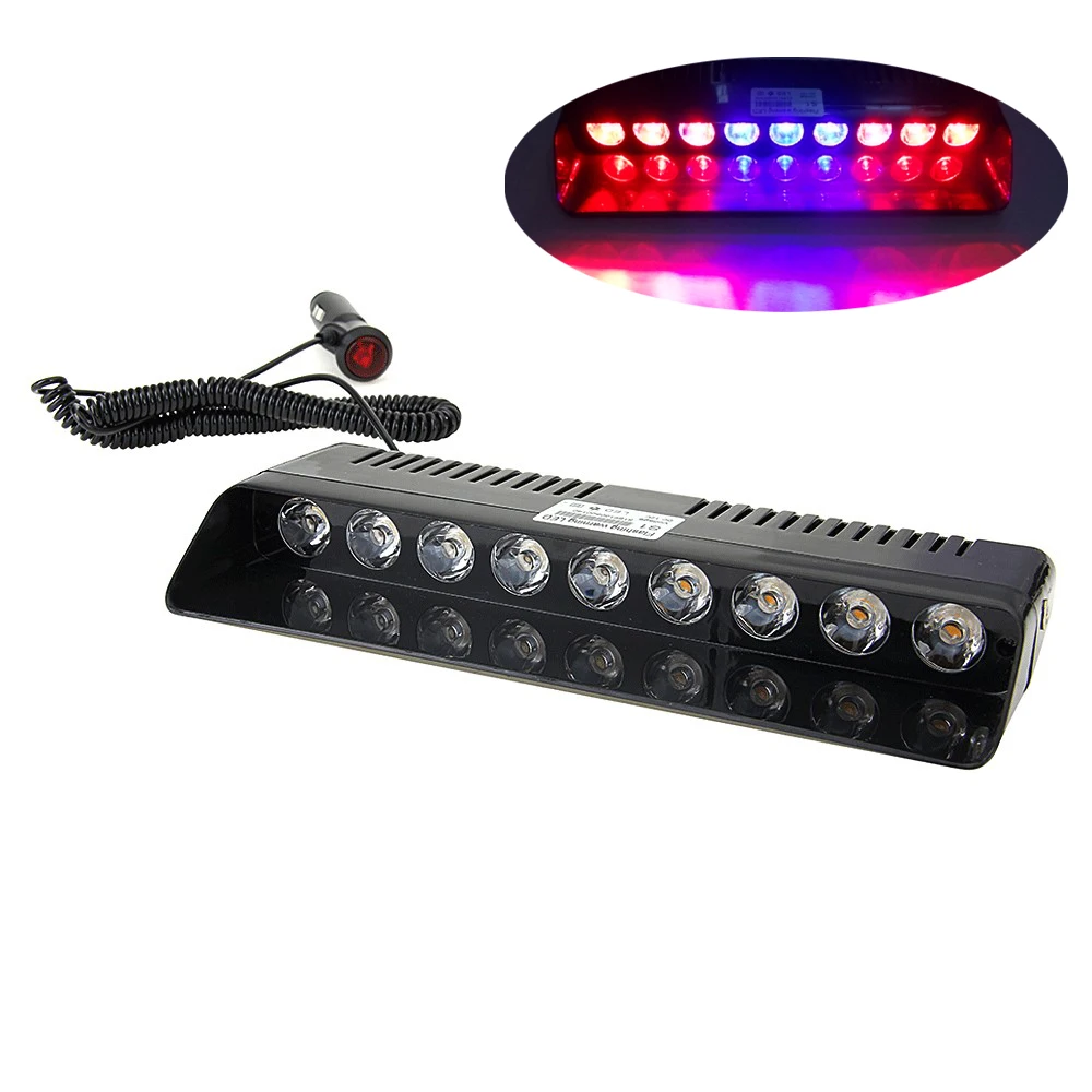 

HEHEMM 9 LED Strobe Warning Light Car LED Flashing Lamp for Emergency Vehicles Dashboard Red Blue