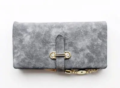 grey Длинный модный короткий матовый женский кошелек в винтажном стиле с кисточками на молнии и застежке, женские кошельки и кошельки, сумка для денег, 851 - Цвет: grey