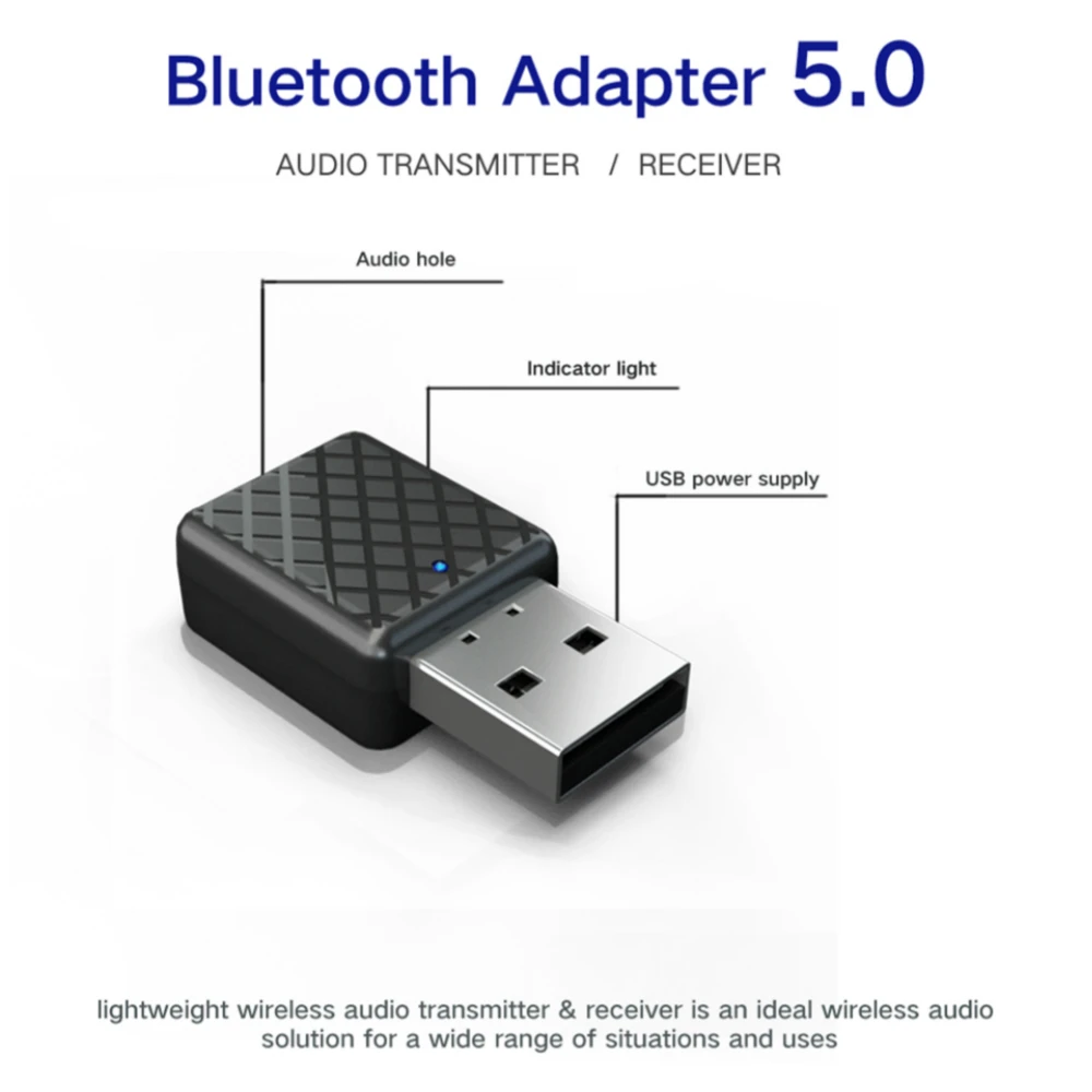 2 в 1 Мини USB беспроводной Bluetooth 5 0 передатчик приемник 3 мм AUX Стерео адаптер для